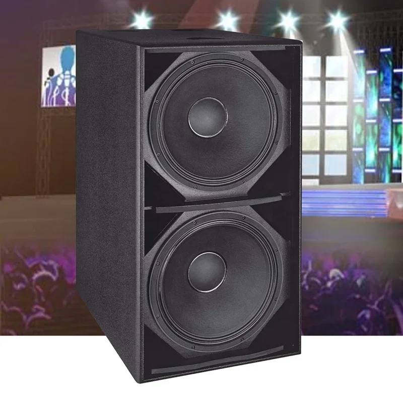 MORIN Dual 18 Inch 18mm HD MDF Environmental Harden Painted Aluminum Cone Subwoofer Professional Passive Line Array Speaker