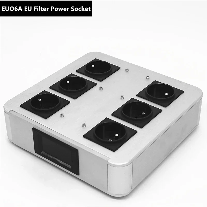 EU06A 6 Bits Europese Filter Dc Component Stopcontact Geavanceerde Audio Vermogen Purifier Filter Ac Power Socket Voor Eu Ac 230V