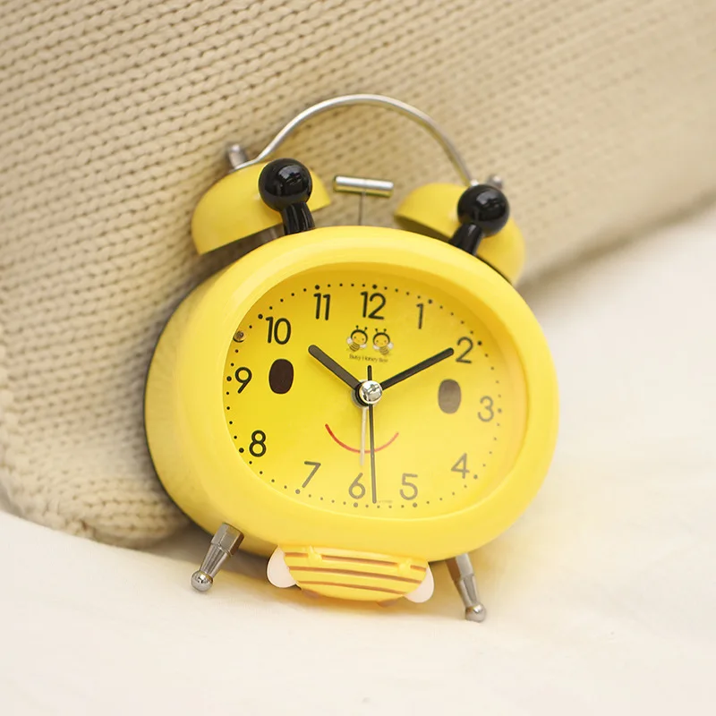 Simple and Creative Sleepy Little Alarm Clock Cartoon for Children and Students with Nightlight Simple and Silent Sound