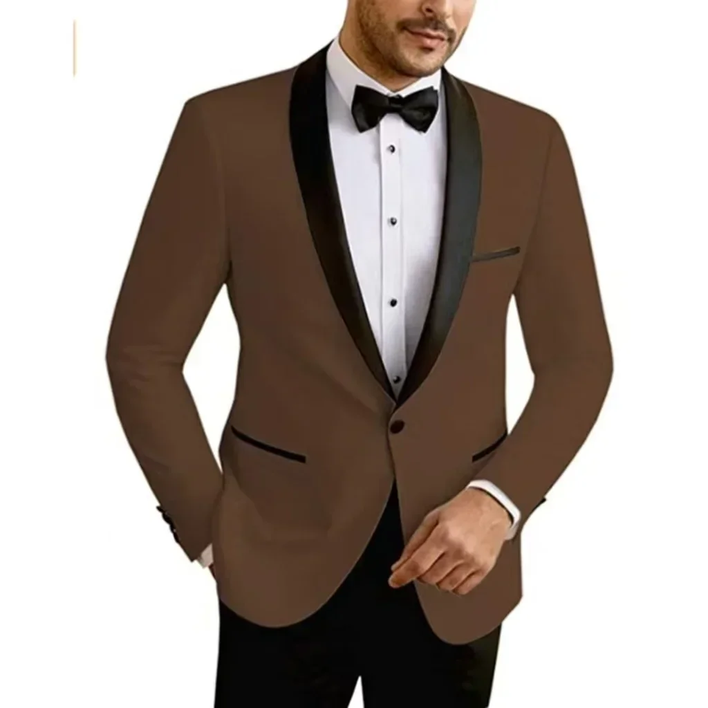 Conjunto de negocios para hombre, chaqueta y pantalones de 2 piezas, conjunto de negocios de boda de otoño/invierno