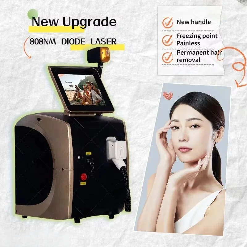 

3000W High Power Cold 755 808 1064 Device Diode Laser Hair remover Wavelength Painless 808nm hair remover