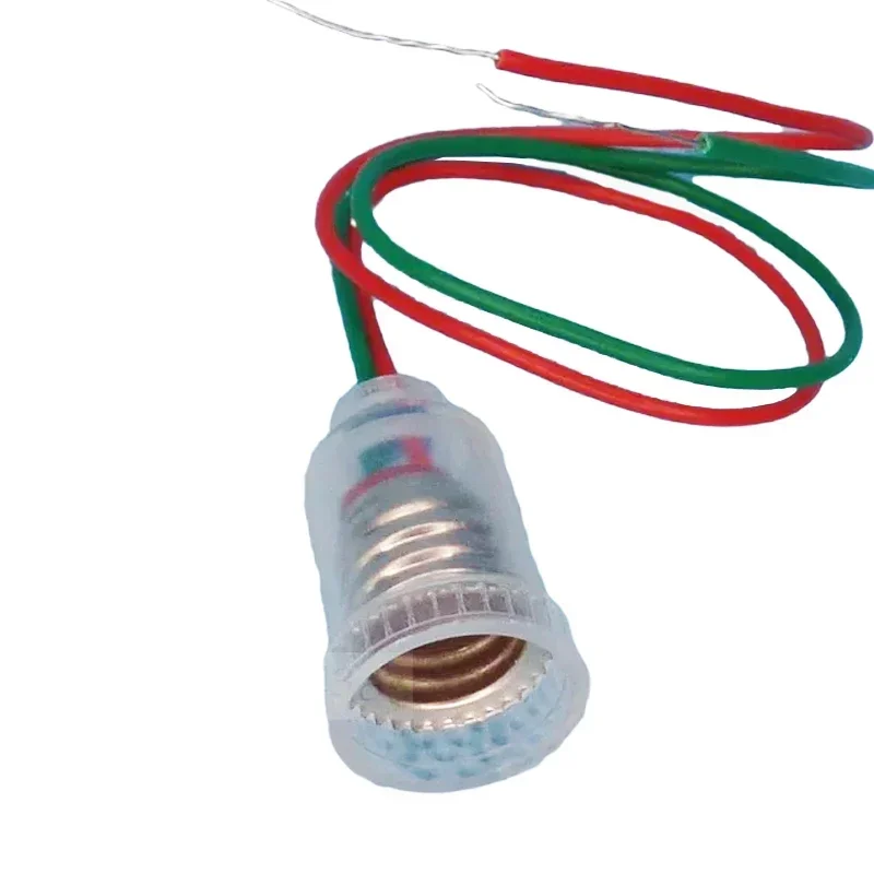 10PCS E10 Lamp Holder with 20cm Wire, Copper Light Base Socket Physics Experiment Teaching Instrument for School Science Circuit