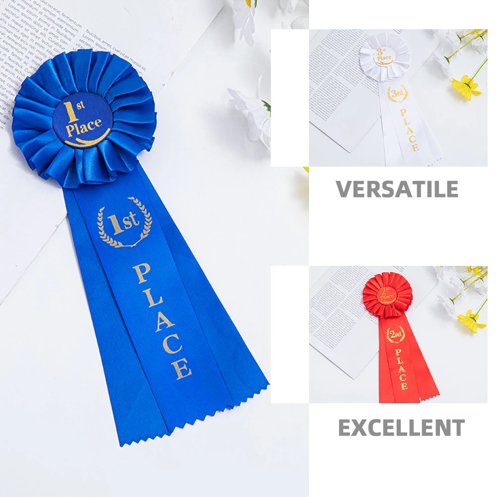 Medalla para competición, premio deportivo, insignia de cinta, reconocimiento, premio de torneo escolar, motivación para estudiantes, 3 uds.