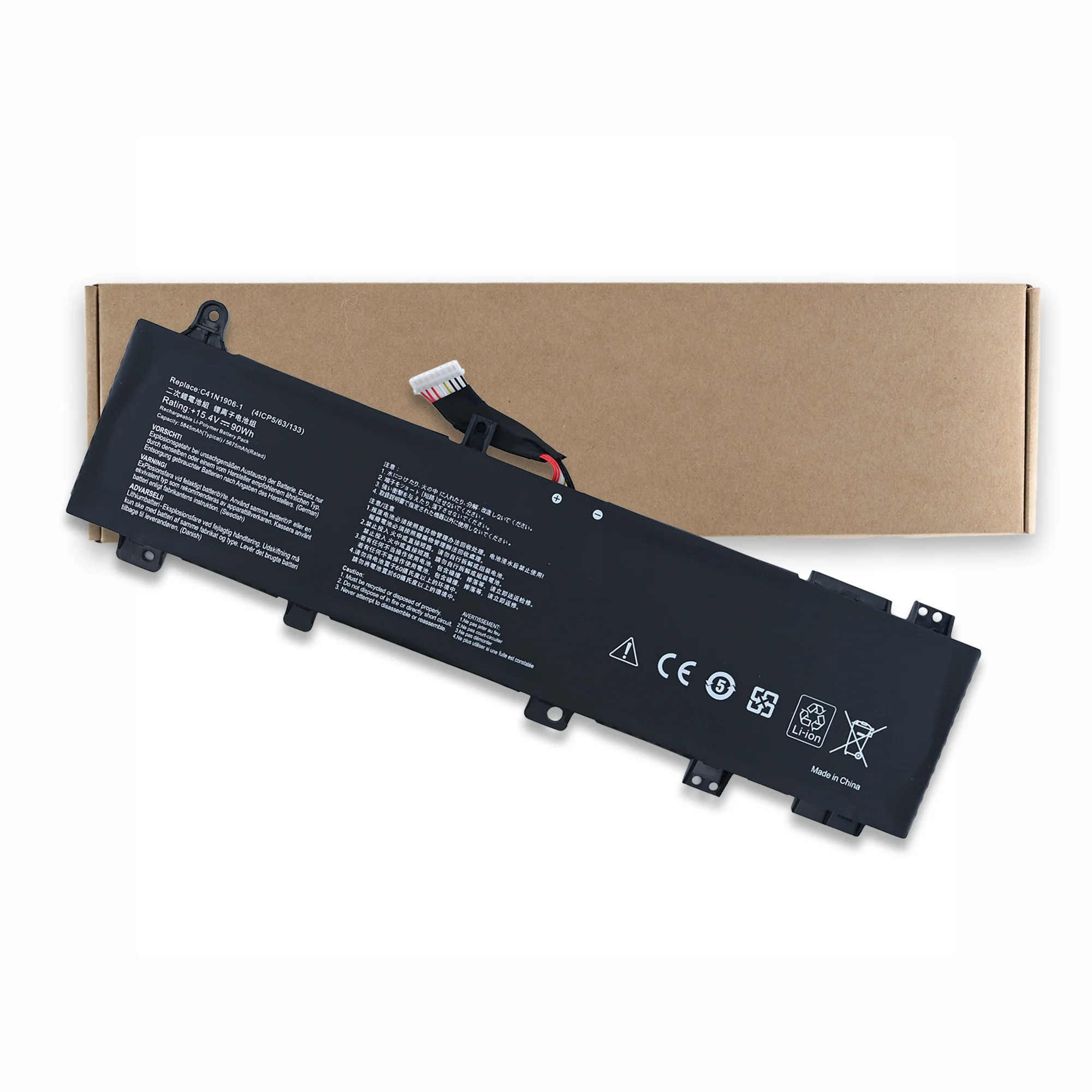C41N1906 Laptop Battery For Asus Rog GA551QS GX550LWS GX550LXS GX551QM/QS TUF506QR FA506QR FA706QR FA706QM TUF566QM TUF766QR