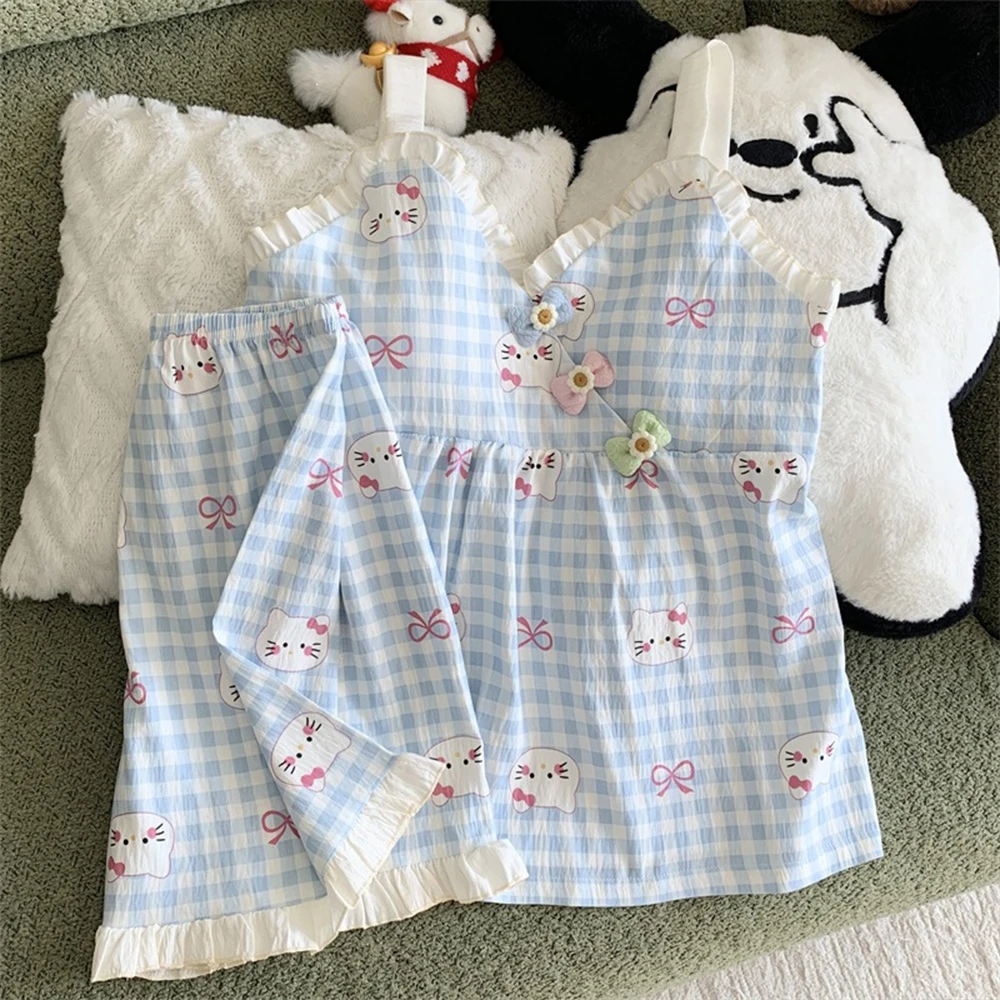 Conjunto Y2K Hello Kitty Pijama Verano - usage example