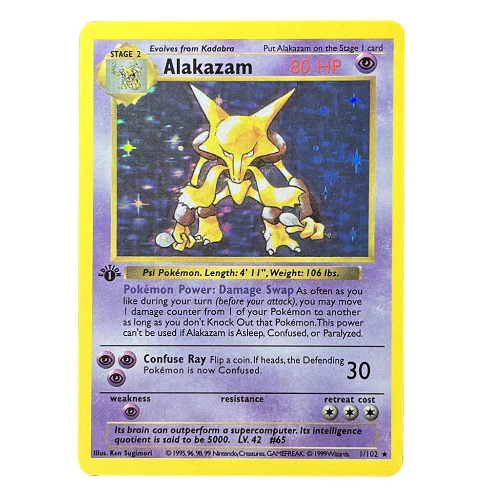 Conjunto de base de cartões proxy ptcg 1/2 folha única charizard blastoise pidgeot hitmonchan mewtwo venusaur zapods gyados clefairy diy