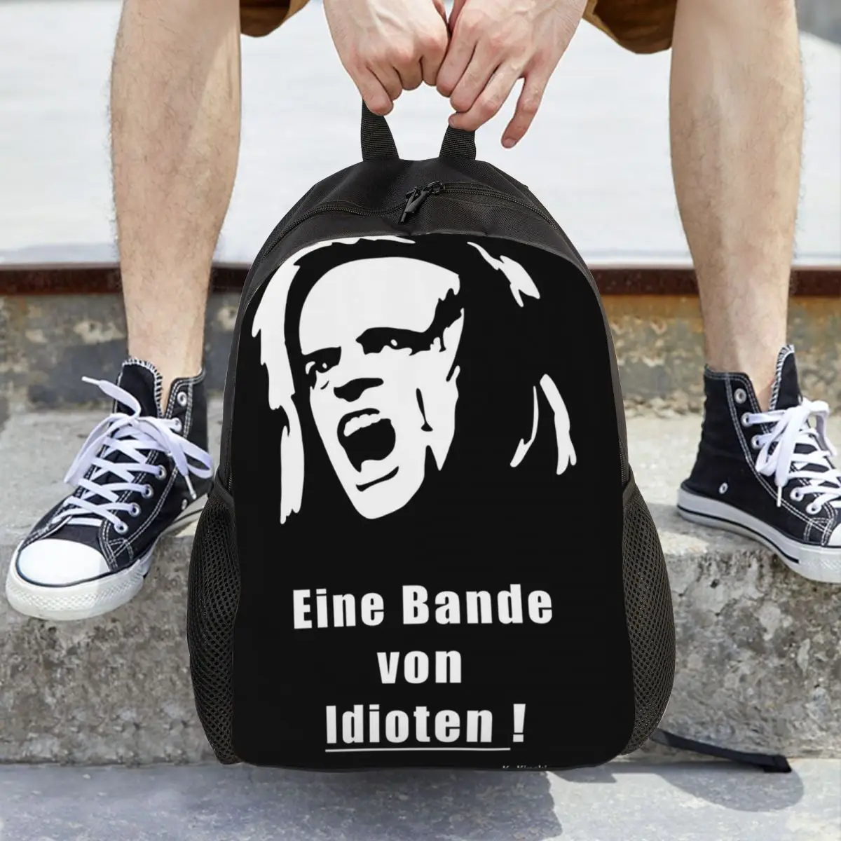 Klaus Kinski - Idiots Mochila para estudiantes Mochila escolar Mochila de viaje para senderismo para hombres y mujeres Mochila de moda Bolsos de hombro