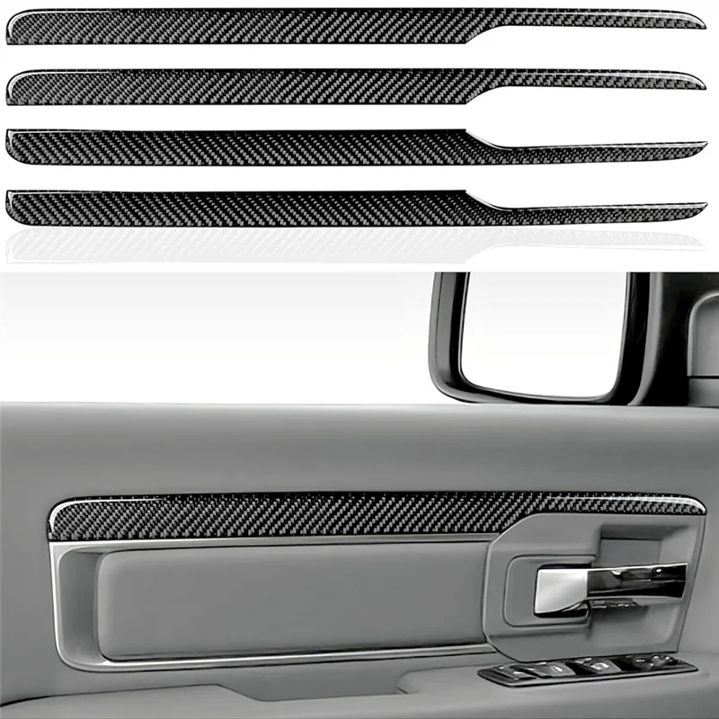 

Trim Sticker Car Door Panel Strip Decals Carbon Fiber Interior Accessories For Dodge Ram 1500 2013-2018