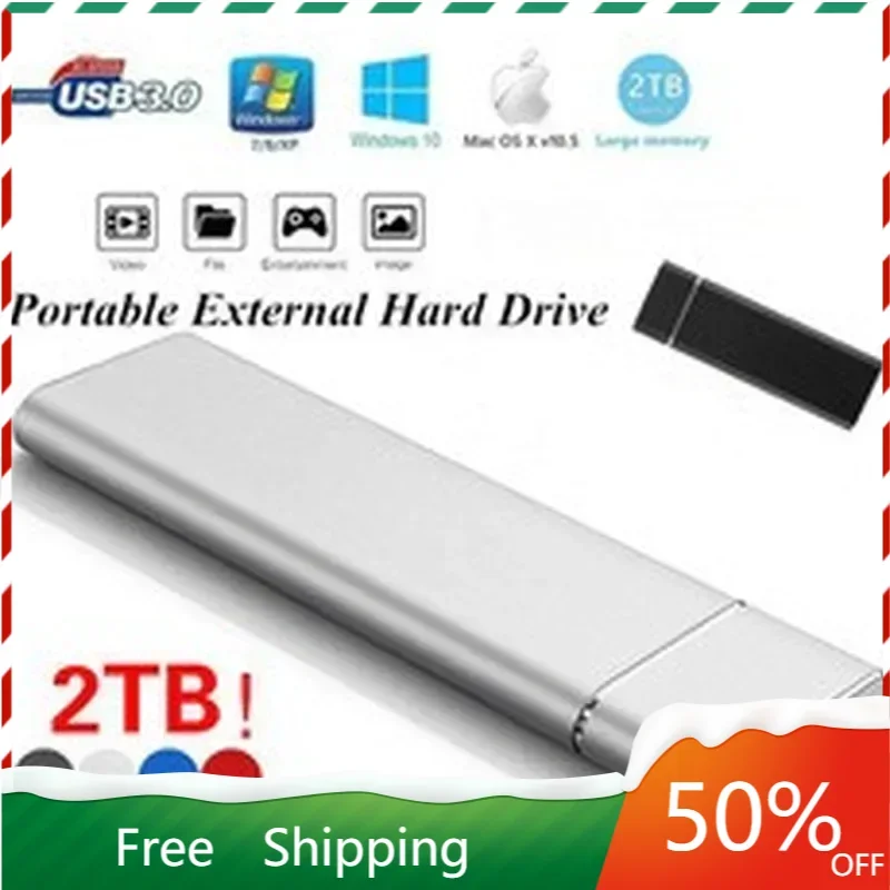 M.2 SSD Mobile Solid State Drive 2TB 1TB Storage Device Hard Drive Computer Portable USB 3.0 Mobile Hard Drives Solid State Disk