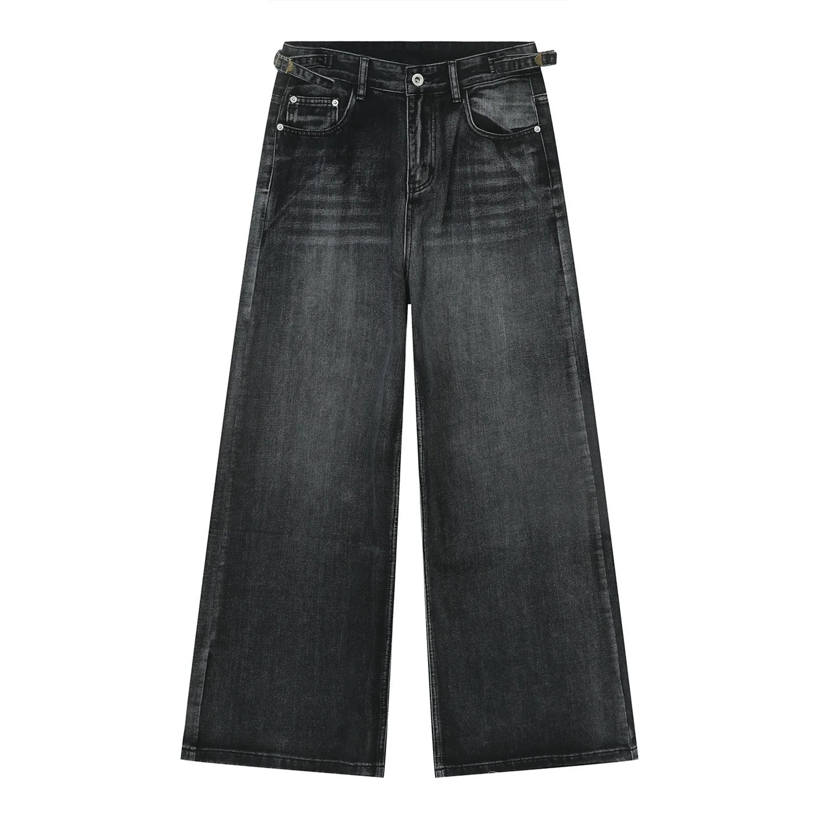 Style High Street Handsome Feeling Mop Straight Tube Baggy Jeans