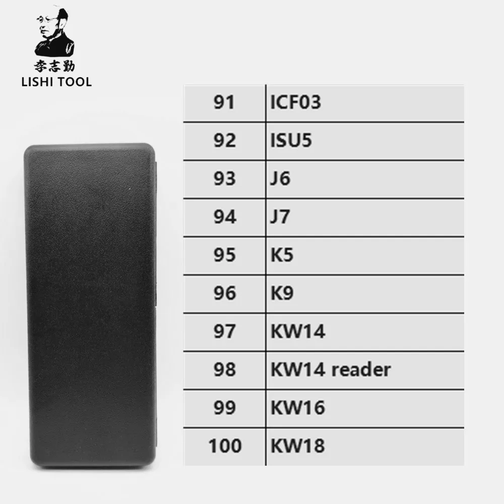 91#-100# Lishi tool  2 in 1 ICF03 ISU5 J6 J7 K5 K9 KW14(ka34) kw14 15 reader kw16 kw18