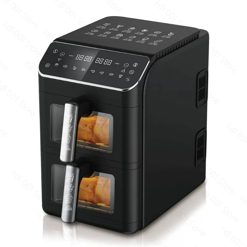 Intelligent Double Pot Electric Oven Upper Lower Heating Design Large Capacity Household Air Fryer