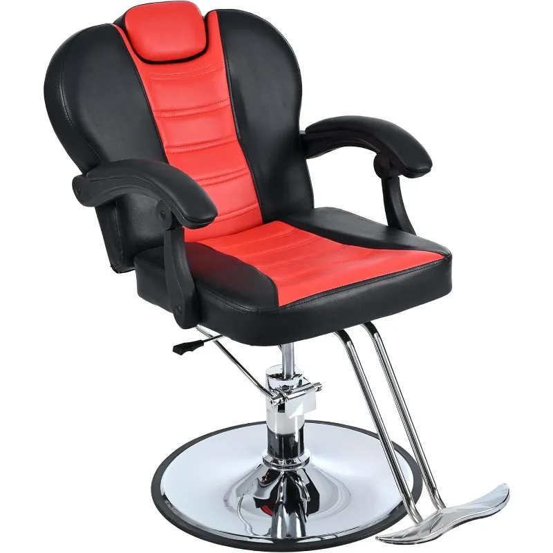 

Hydraulic Recliner Barber Chair for Hair Salon with 20% Extra Wider Seat & Heavy Duty Hydraulic Pump, Upgraded