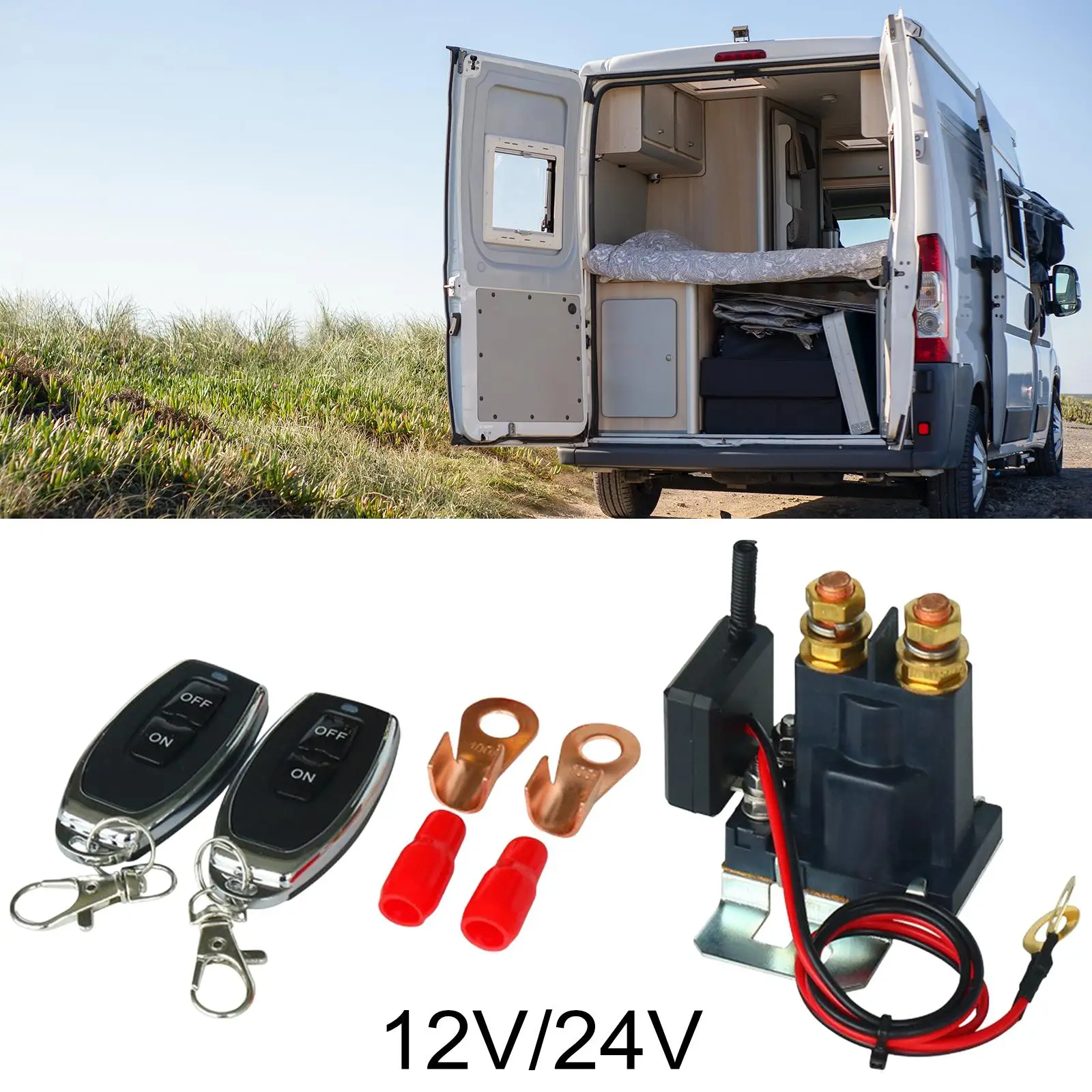 

Battery Kill Switch Isolator Remote Control 500A Heavy Duty Shut Off Switch for Camper Car RV Boat SUV Truck Anti Drain