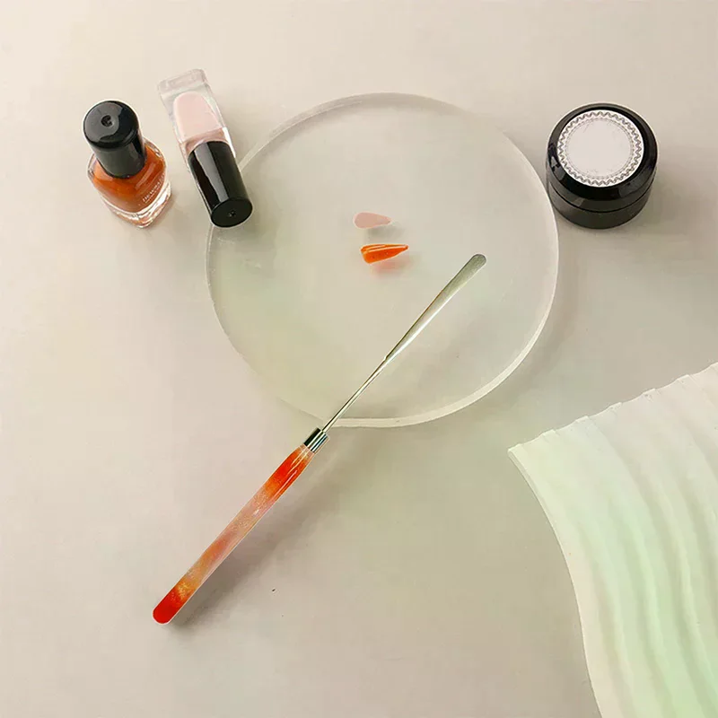 Acrylic Handle Nail Art Stirring Rod Mixing Spatula Liquid Foundation Color Gel Powder Mixing Stick Scraper Makeup Tools 1Pcs
