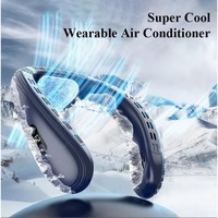 New Wearable Neck Fan Hanging Neck Fan Rechargeable Semiconductor Cooling Bladeless Fan Outdoor Personal Fan Wearable Cooler