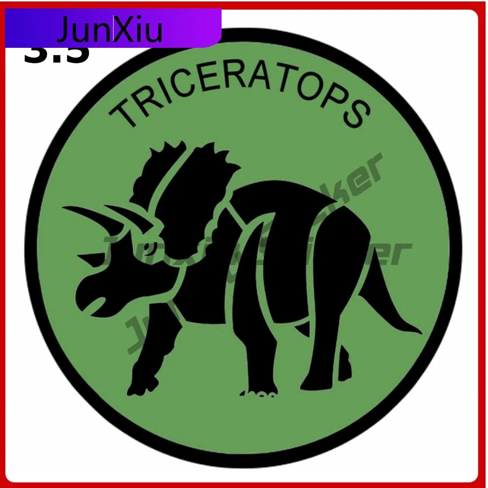 

Jurassic Park Triceratops Dinosaur Truck Vinyl Sticker Decal Cool Waterproof Accessory Car Laptop Window Bumper