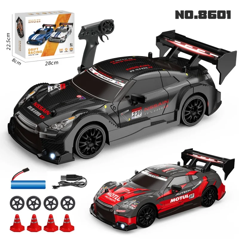 1:24 Cross-Border Rc Drift High-Speed Remote Control Car Mustang Ae86 Four-Wheel Drive Racing Competition Toy Model Gift  New