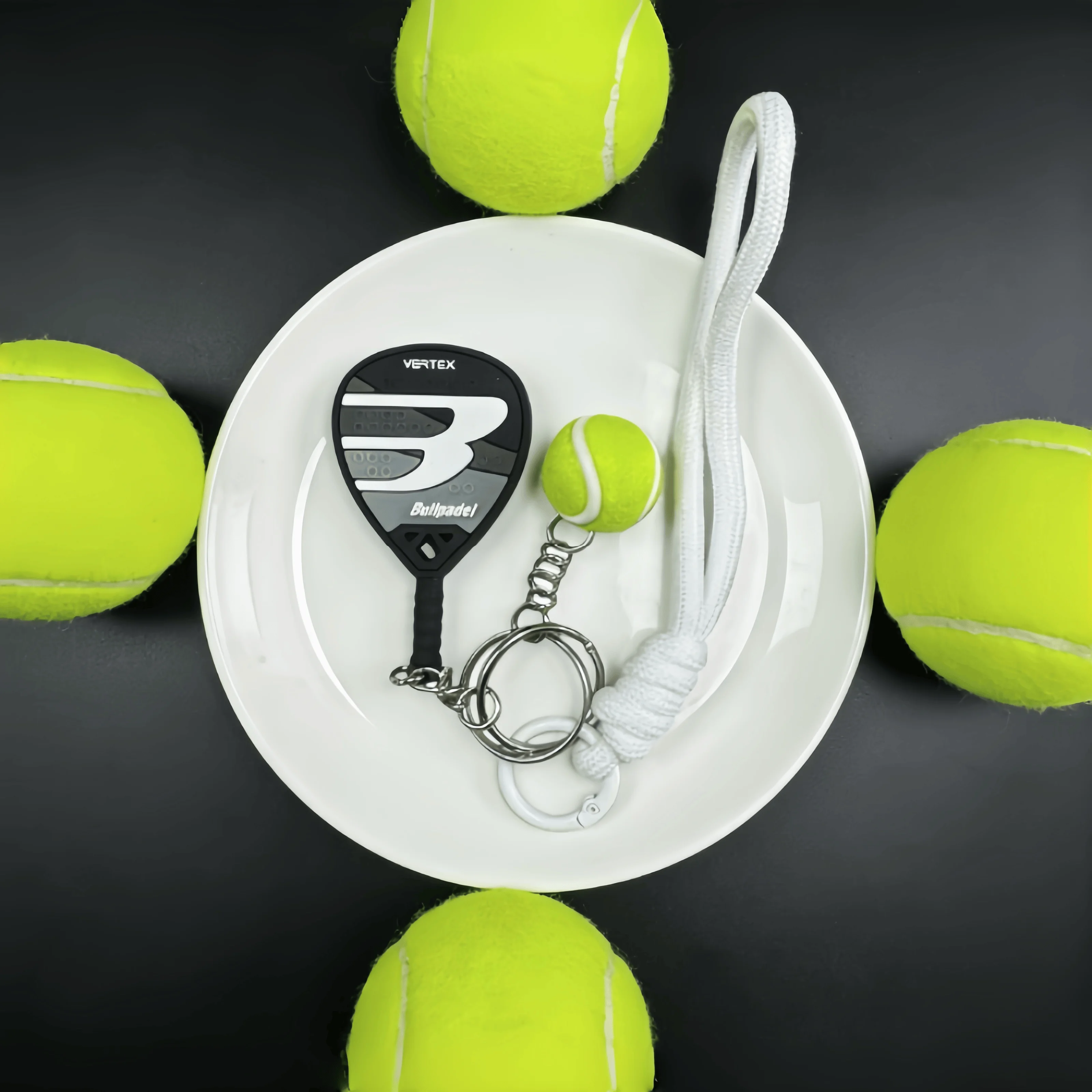Mini-Tennisschläger-Schlüsselanhänger, langlebiges Material, perfekt für Autoschlüssel, Geschenke, Accessoires, unverzichtbar für Tennisbegeisterte – Detail 5