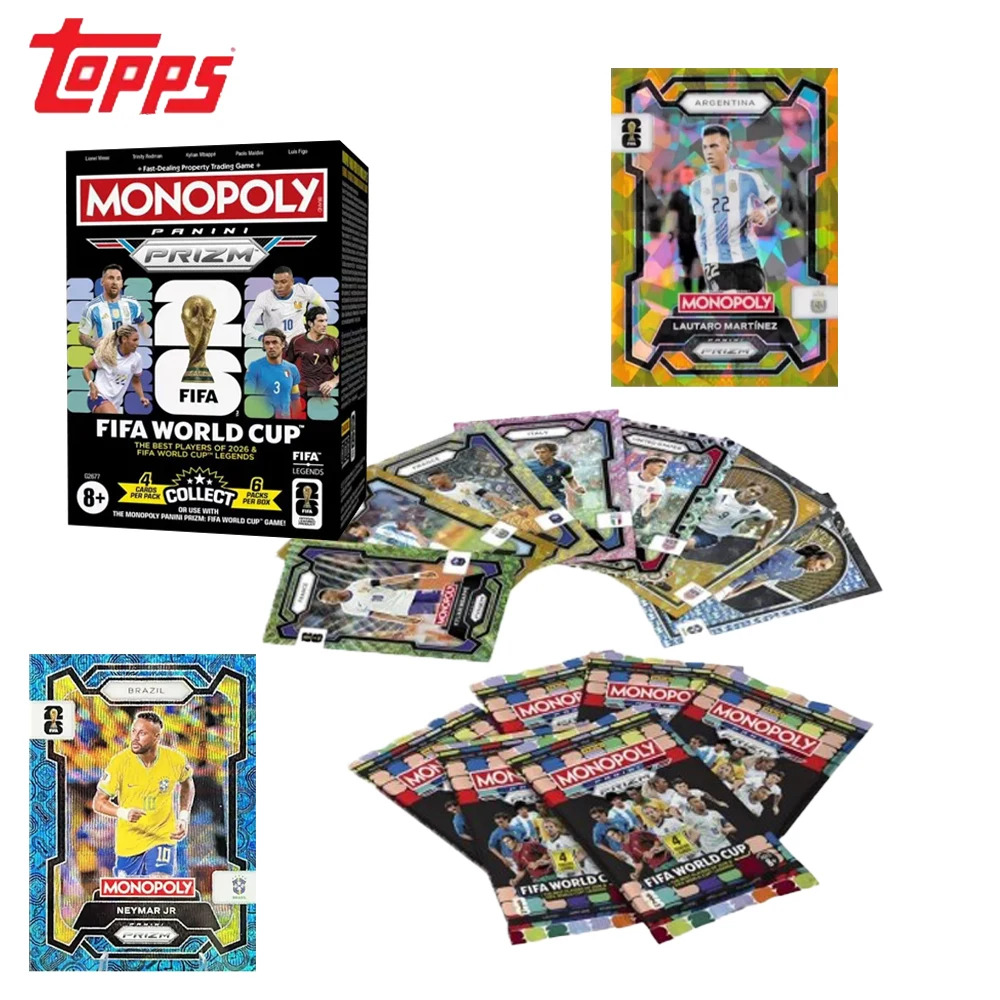 Cartões Colecionáveis Panini FIFA 2026 FIFA México Monopoly Co-branded Messi Mbappe Estrela da Copa do Mundo Monopoly Prizm