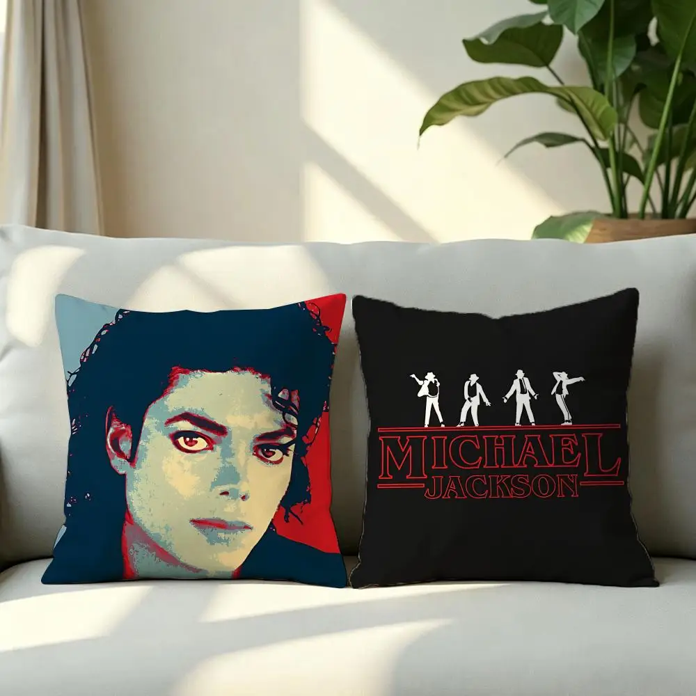 Legendary M-Michael JacksonS Cushion Cover 4Pcs Soft Plush Throw Pillow Covers 40x40 45x45 for Sofa Bedroom