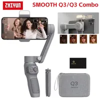 ZHIYUN Official SMOOTH Q3/Q3 Combo Phone Gimbal 3-Axis Smartphones Handheld Stabilizer Fill Light for iPhone 13 Android