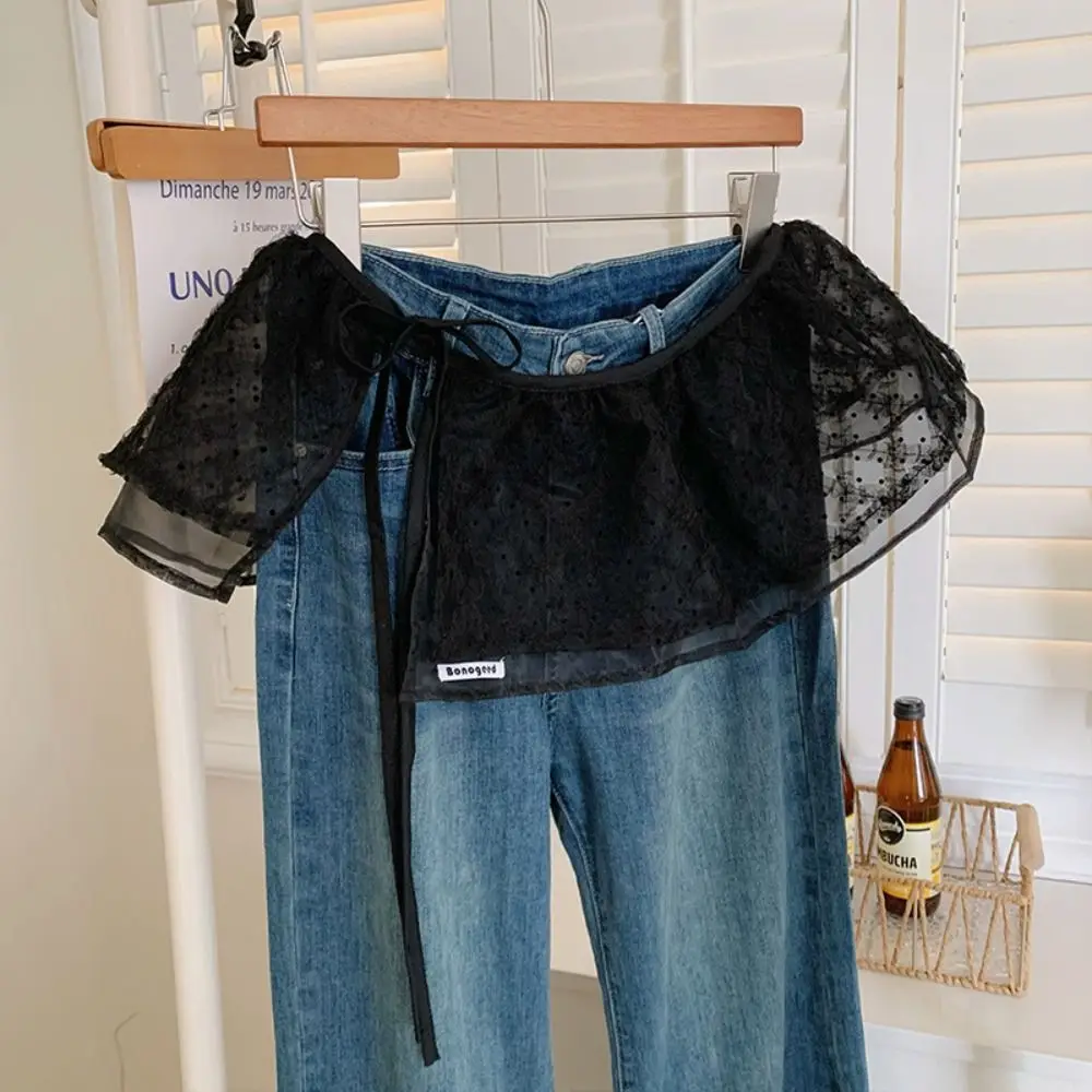 

Модные белые кружевные мини-юбки в стиле Y2K, уличная одежда в стиле Харадзюку, многослойная кружевная юбка из сетки, подарки