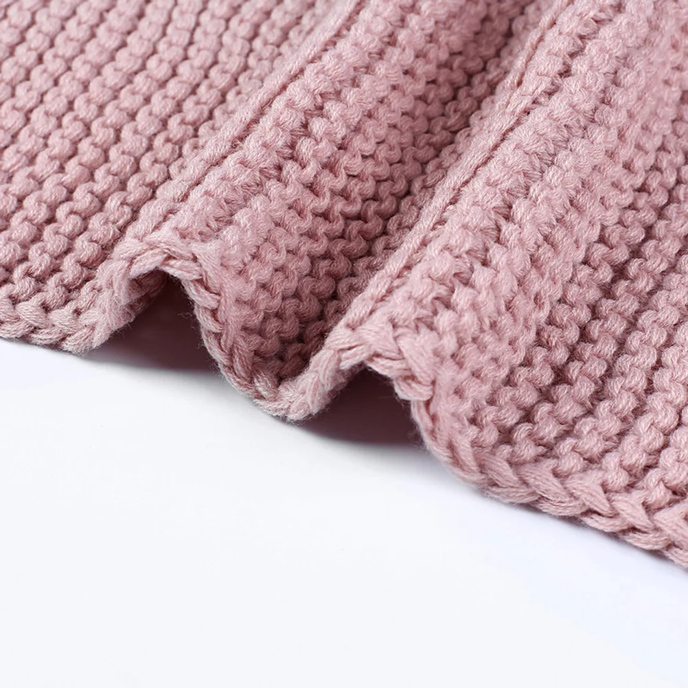 

Зимнее вязание для шерстяных шариков, теплые шарфы, толстый уютный аксессуар, милый подарочный шарф розового цвета