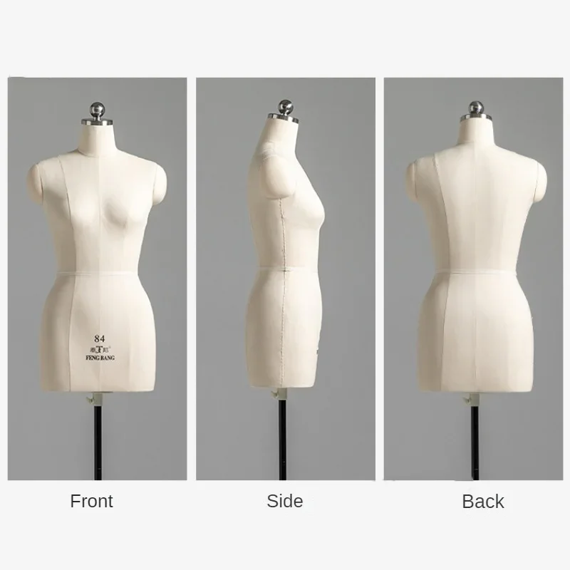 Maniquí de sastre femenino para costura, cuerpo para diseño de ropa y busto, soporte para forma de vestido, modelo de maniquí, soporte de exhibición con Base de ruedas