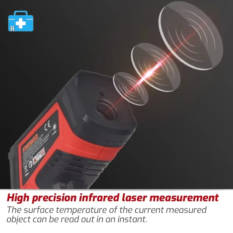 Thermometer 1080/1380/1680/1880/2200 High Temperature Color Screen Non-Contact Termometer Meter VA Color