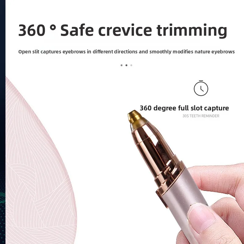ماكينة تشذيب الحواجب الكهربائية للنساء، ماكينة إزالة شعر الحواجب غير المؤلمة للنساء، ماكياج شفرات صغيرة محمولة للوجه