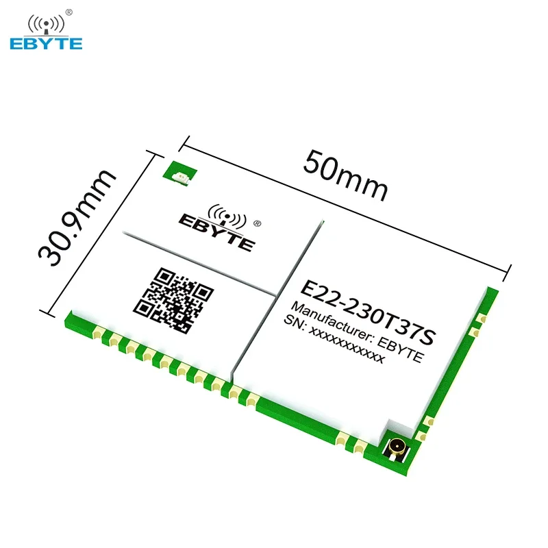 230MHz LoRa Wireless Module EBYTE E22-230T37S 5W Relay Network 25KM Long Range LBT RSSI IPEX/Stamp Hole SMD UART Module