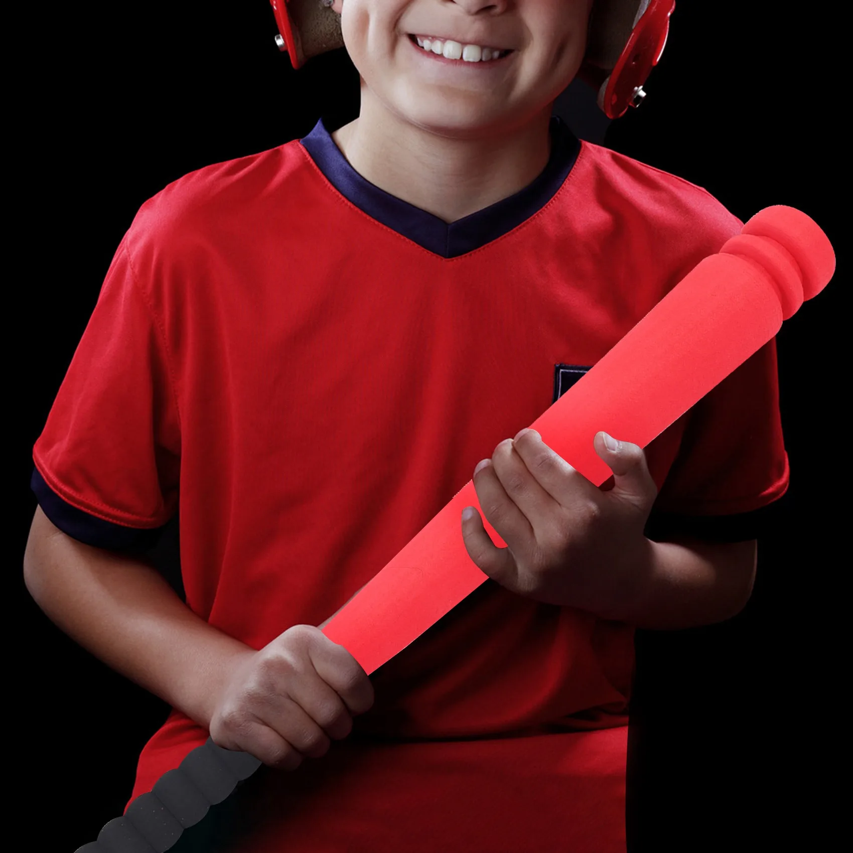 Foam Baseball Bat with Baseball Toy Set for Children Age 3 to 5 Years Old,Red