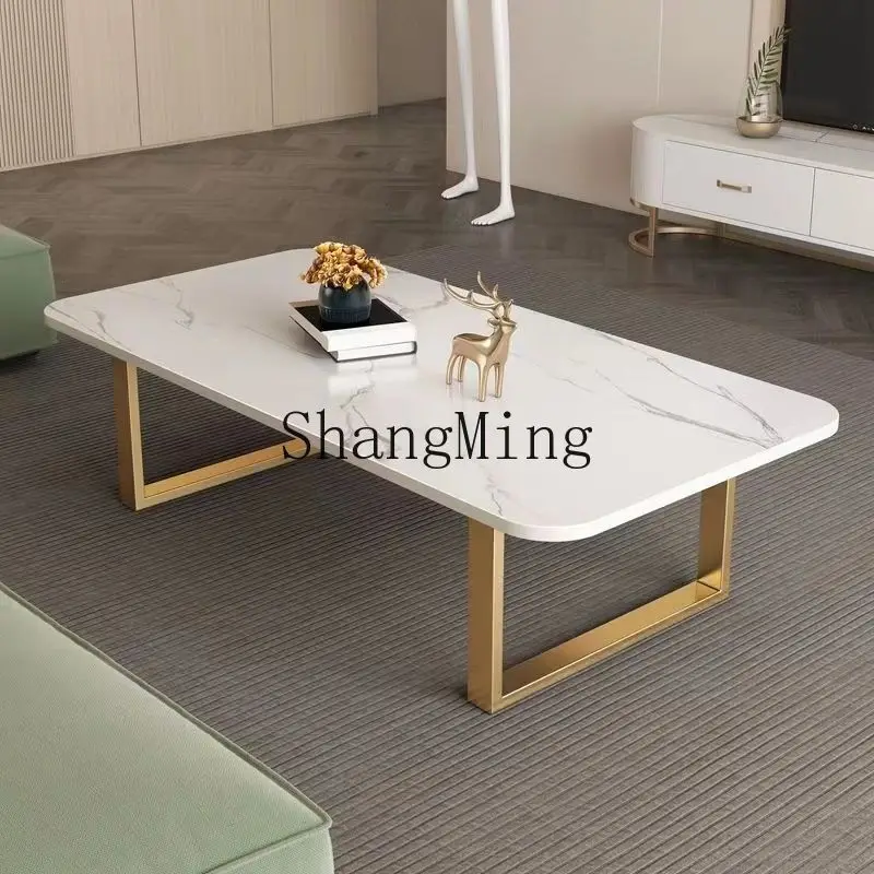 FG coffee table small apartment rock slab tea table living room home minimalist   high-end rectangular creative table