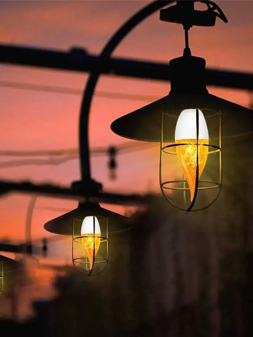 Hph Light E14 Led Flame Bulbs Modes Party Led Flame Effect Simulation Fire S Bulb Garden Size 3