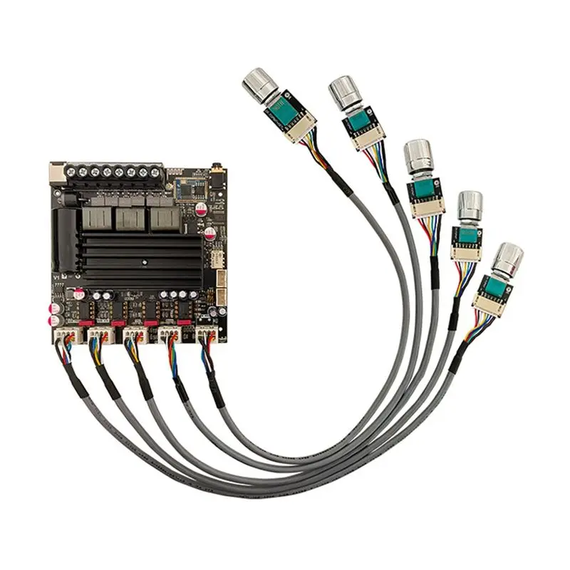 

AA05 1 PCS Bluetooth Digital Power Amplifier Board Black PCB 2X100w+200W Subwoofer TPA3221 Amplifier Module With Leads