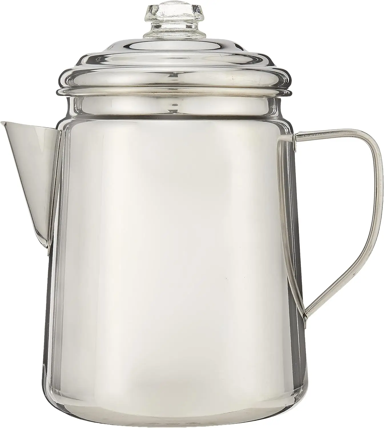 Stainless Steel Percolator Coffee Pot, 12-Cup Capacity Lightweight Coffee Percolator, No Filter Needed, Durable Outdoor