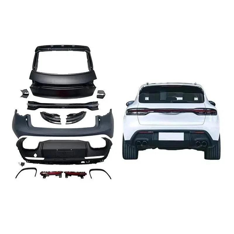 For  Macan 2014-2018 Body Kits for Cars 95B Upgrade 2023 Model Rear Bumper Taillights, Brake Turn Signals