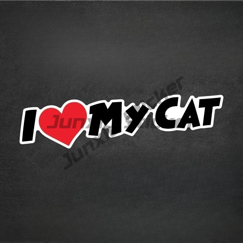 

I Love My Cat Sticker Vinyl Car Decal Cheap Funny Sport Heart Pet Dog