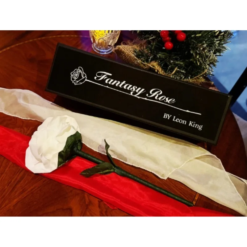 Fantasy Rose Magic Trick – Visual Color Changing Rose & Silk Scarf Illusion, Double Transformation Stage Magic Props Magicians