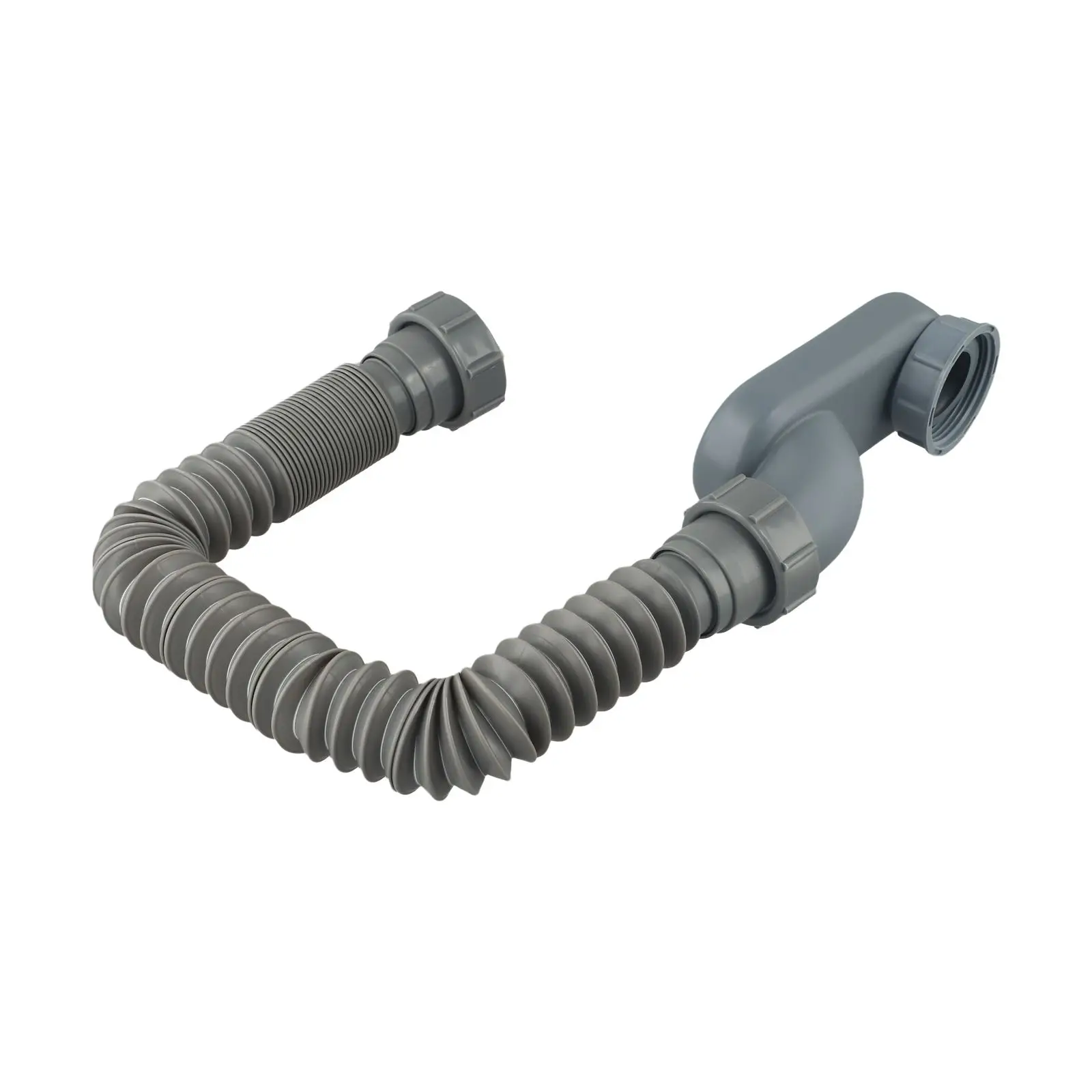 Flexible Rubber P Trap Drain Low Profile Drain Shower Drain Rubber P Trap Silica Gel Sealing Ring Space Efficiency