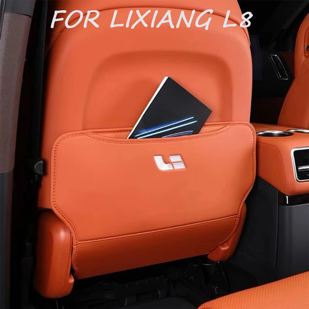 

For LiXiang L8 2022 2023 2024 Car Rear backrest seat anti kick pad leather protective pad car interior modification