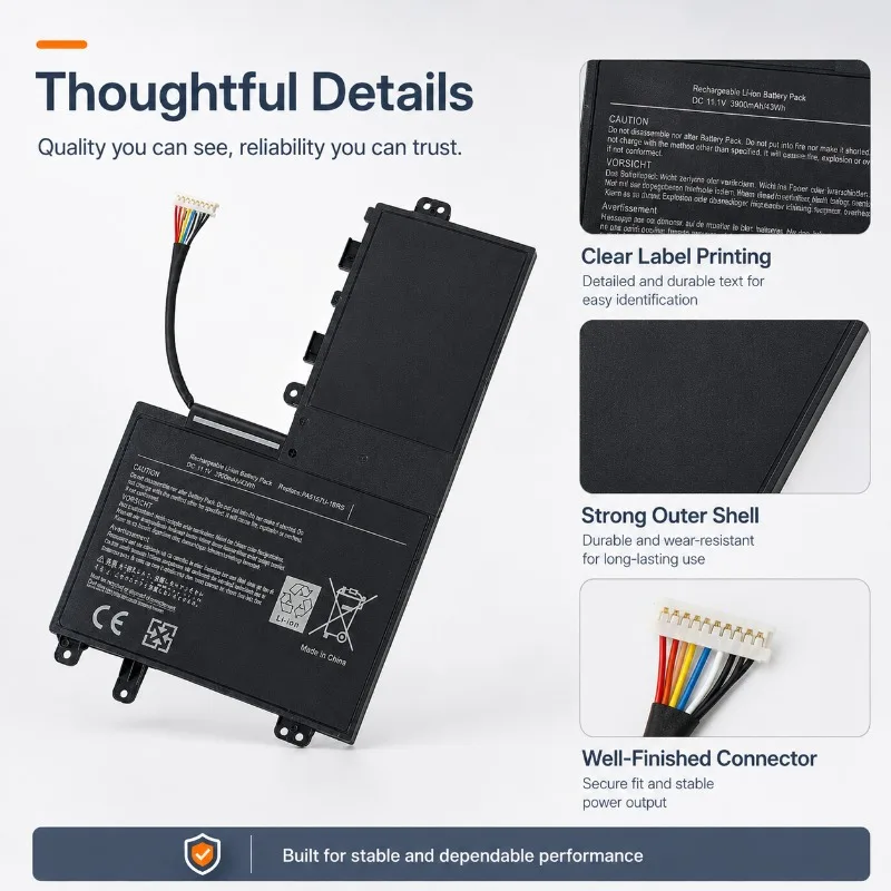 PA5157U‑1BRS Replacement Laptop Battery for Toshiba E45T U940 M40t‑AT02S M50‑A Good Compatibility for Daily Mobile Working