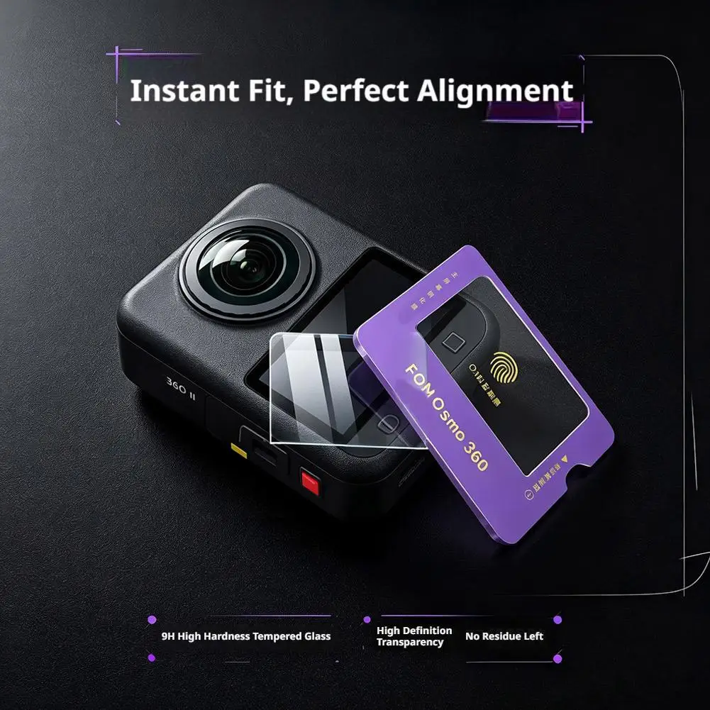 Tempered Glass Screen Protector For DJI OSMO 360 II Auto-Alignment HD Film
