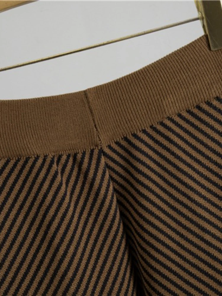 Top pullover temperamento moda + pantaloni a gamba larga 2025 Primavera Autunno Nuovo maglieria femminile allentata Set casual in due pezzi