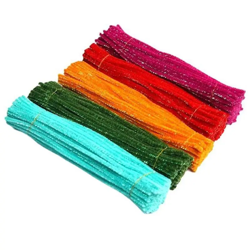 100Pcs Chenille Stems Chenille Pipe Cleaner Stems Kids Art And Crafts Projects And Decorations