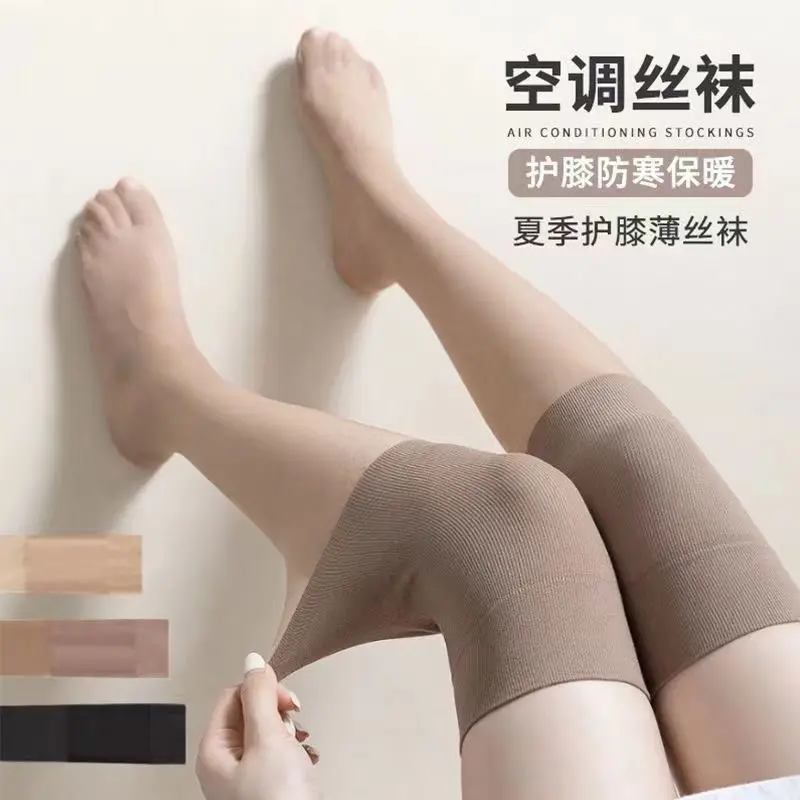 Hot Long Stockings Snagging Silk Summer Warm Leggings Knee Pads Socks Pregnant Women Old Cold Legs over the Knee High Pineapple