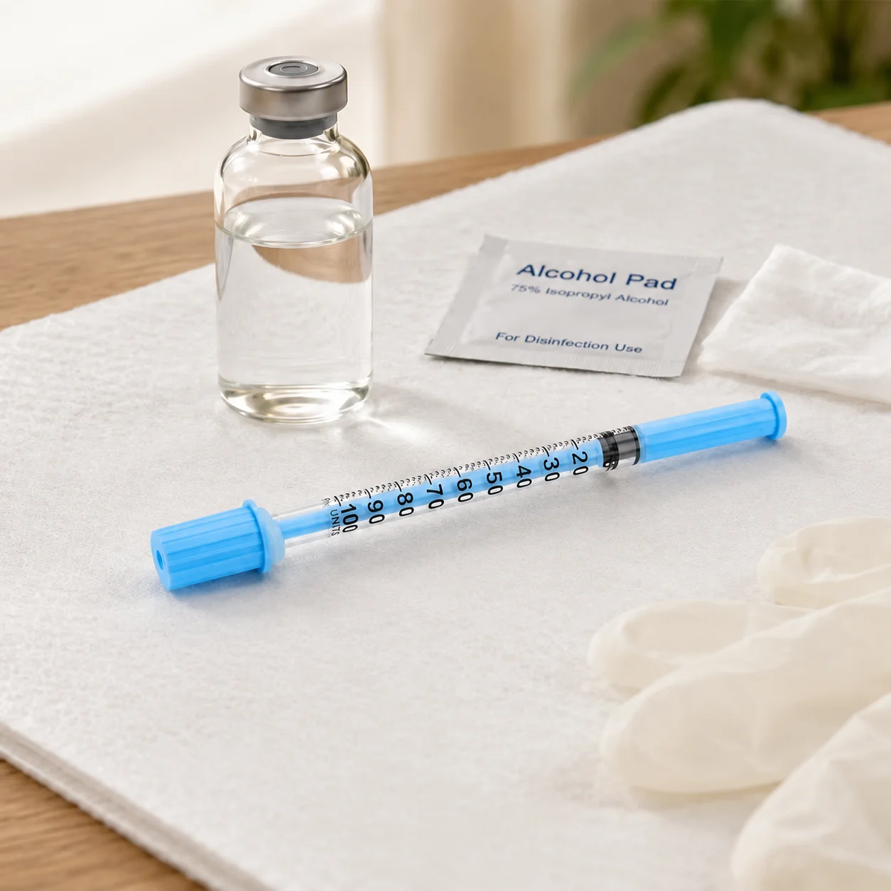 Mindestbestellmenge 100 Stück/Box Blaue U-100 1ML Insulinspritze Steril 1ml 31G 8mm 5/16" Schönheitsinjektion für Ästhetische Anwendungen – Detail 4