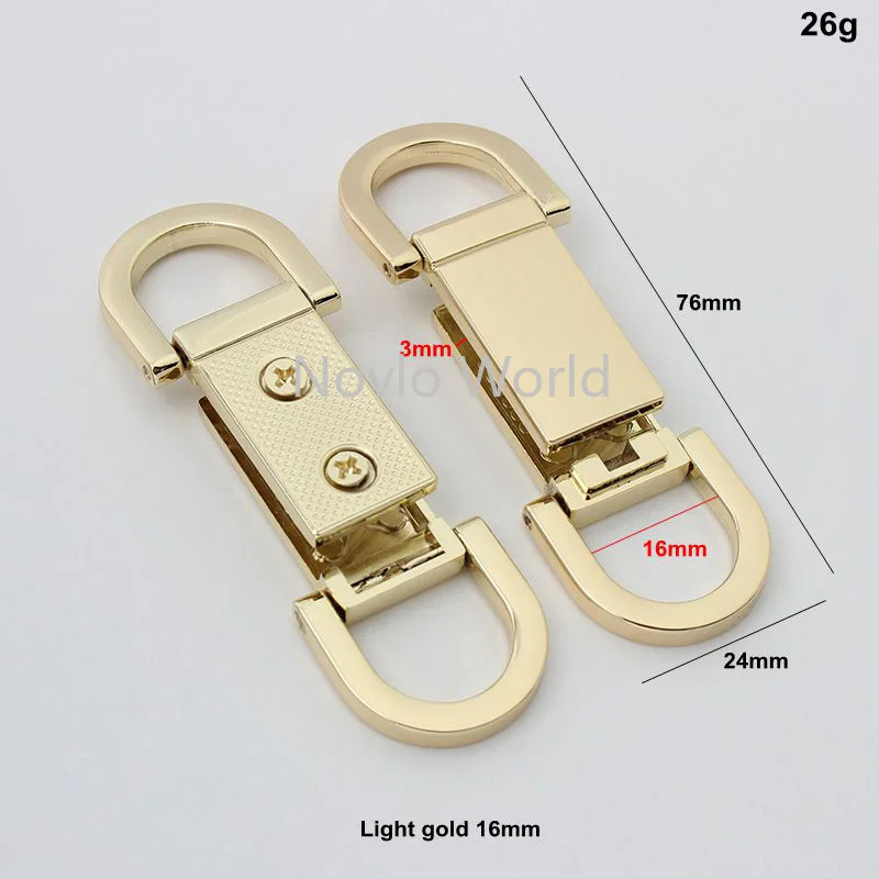 5-25pairs 76*16mm light gold new products metal bag connector buckle for luggage handbag alloy material bag accessories