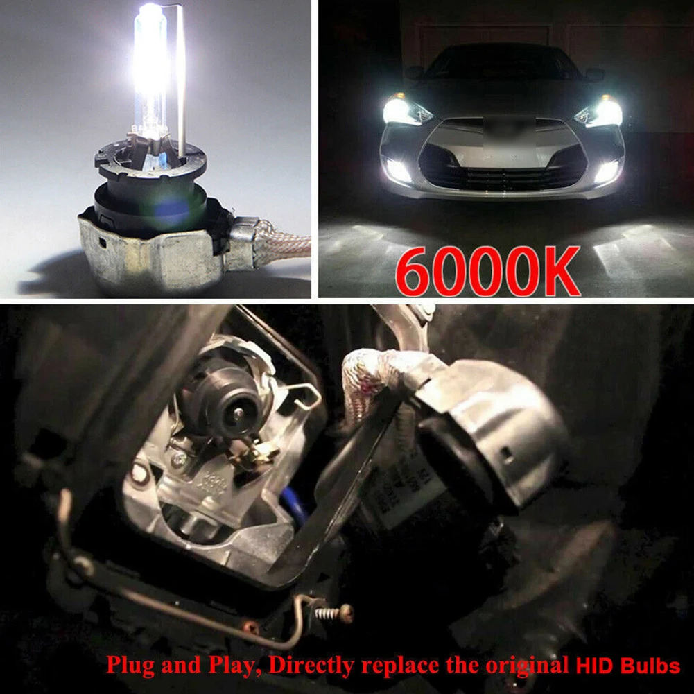 

Xenon Lamp Headlight Bulb 12V Pair Vehicle White 6000K 6000k Accessories D2S HID LED Light Lo/hi Beam Replacement